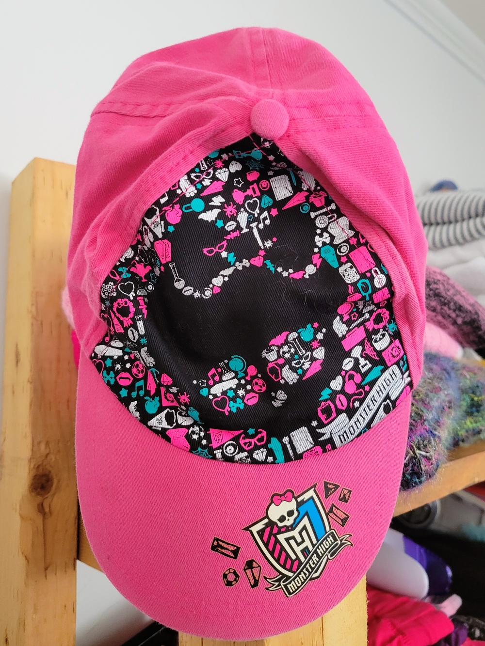 NEW! Monster High Pink & Teal Logo Baseball Cap.